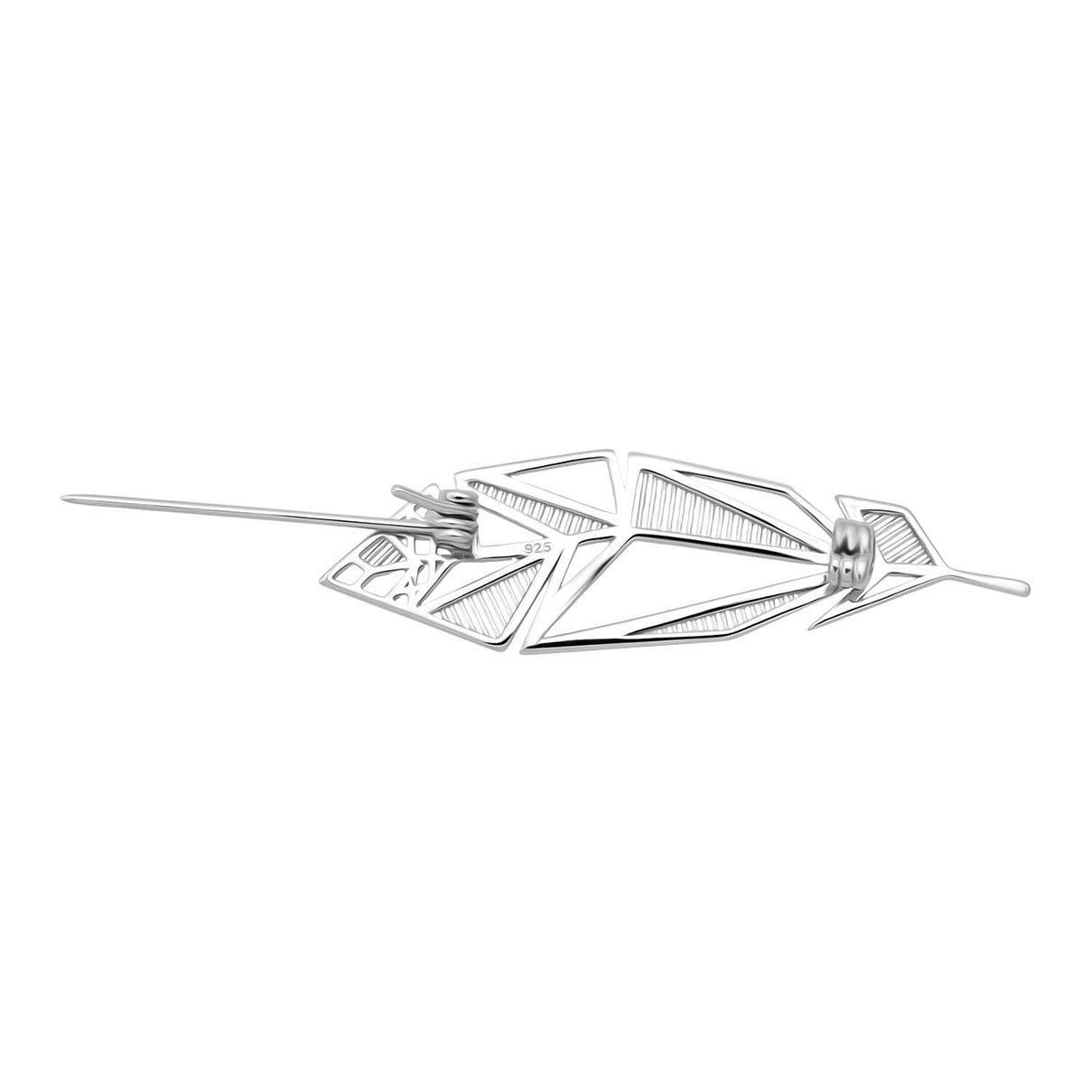 Treasure of Siam - Rhodium Overlay Sterling Silver Brooch, Silver Wt. 4.09 Gms. 8239338 4