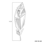 Rhodium Overlay Sterling Silver Brooch, Silver Wt. 4.09 Gms.