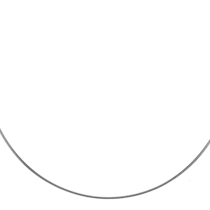 Sterling Silver Rhodium Plated Omega Chain 16 Inch 7619033 2