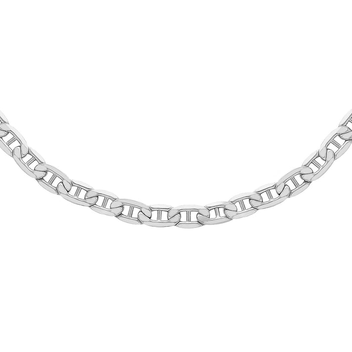 Sterling Silver Rhodium Plated Flat Rambo Chain 16 Inch 7618357 1