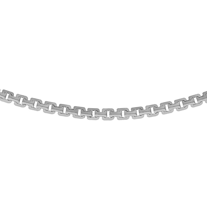 Sterling Silver Rhodium Plated Boston Link Chain 18 Inch 7620341 1