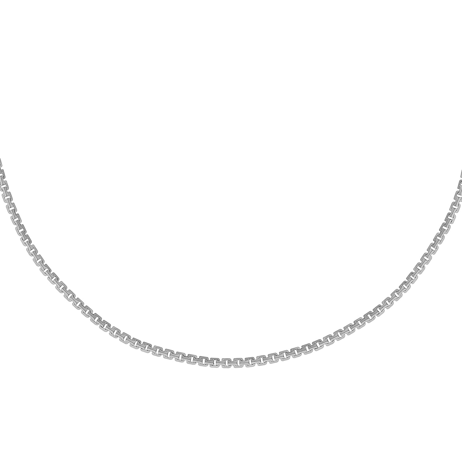 Sterling Silver Rhodium Plated Boston Link Chain 18 Inch 7620341 2