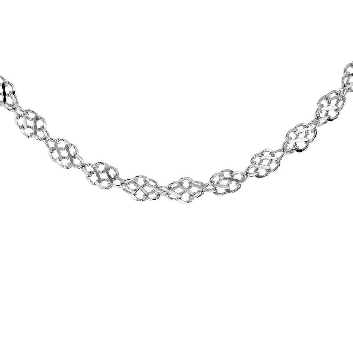 Sterling Silver Rhodium Plated 5mm Twisted Double Curb Chain 18 Inch 7607283 2