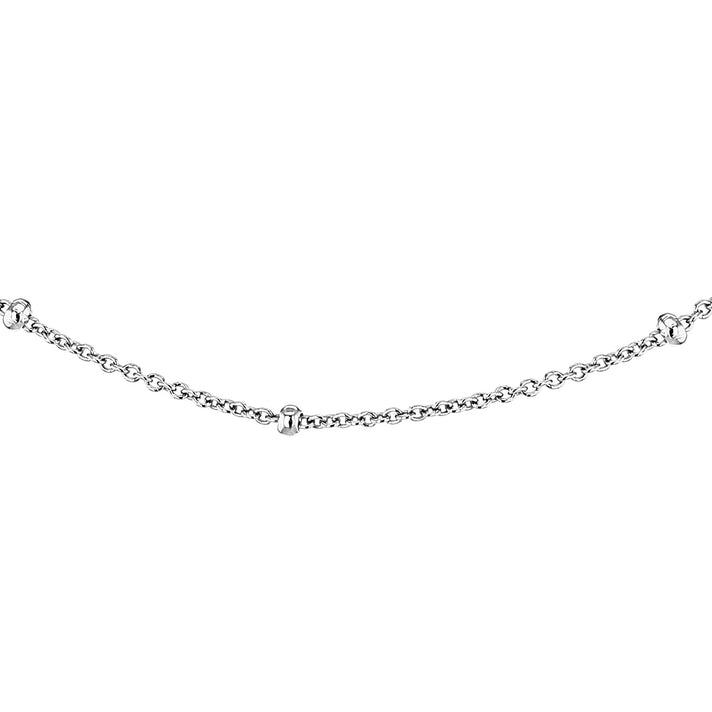 Sterling Silver Rhodium Plated 1.5mm Ball and Trace Chain 18 Inch 7607328 1