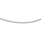 Rhodium Overlay Sterling Silver Chain (Size - 18)