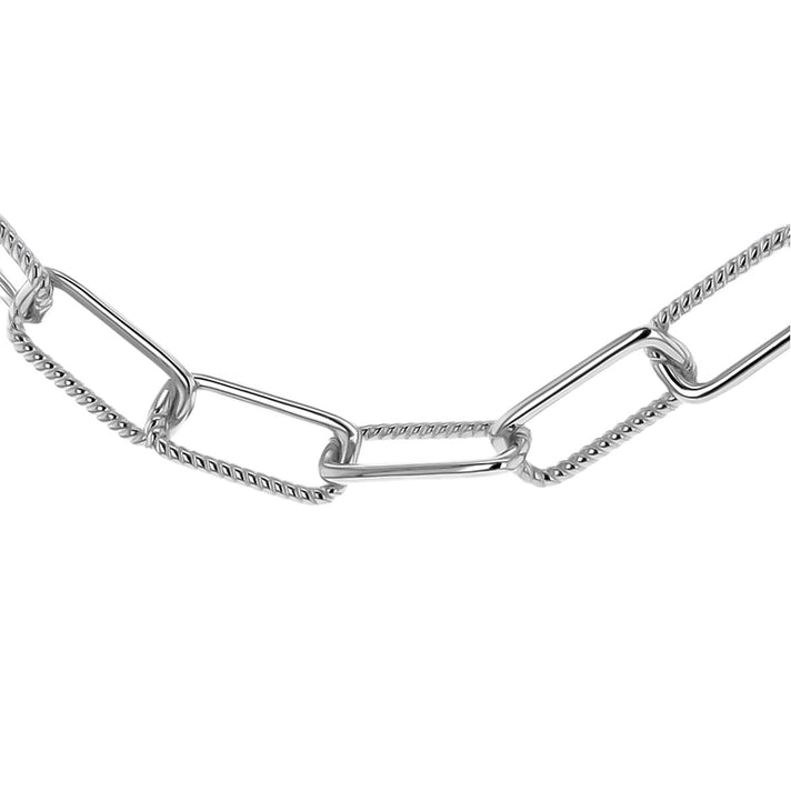 Rhodium Overlay Sterling Silver Twist Link Chain 18 Inch 7688135 1