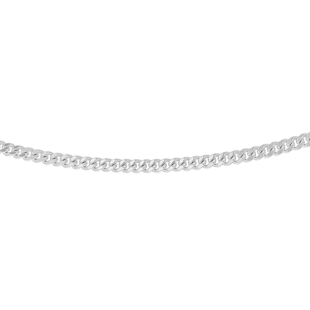 Rhodium Overlay Sterling Silver Chain (Size - 20)