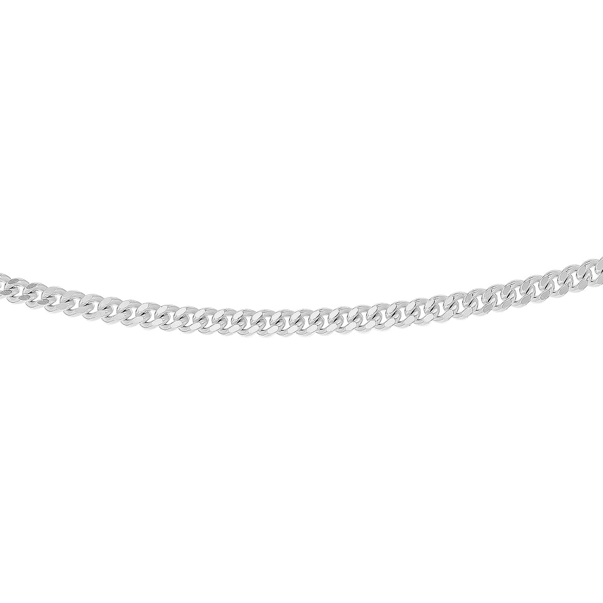 Sterling Silver Rhodium Plated Panza Curb Chain 20 Inch 7607380 0