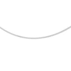 Rhodium Overlay Sterling Silver Chain (Size - 20)