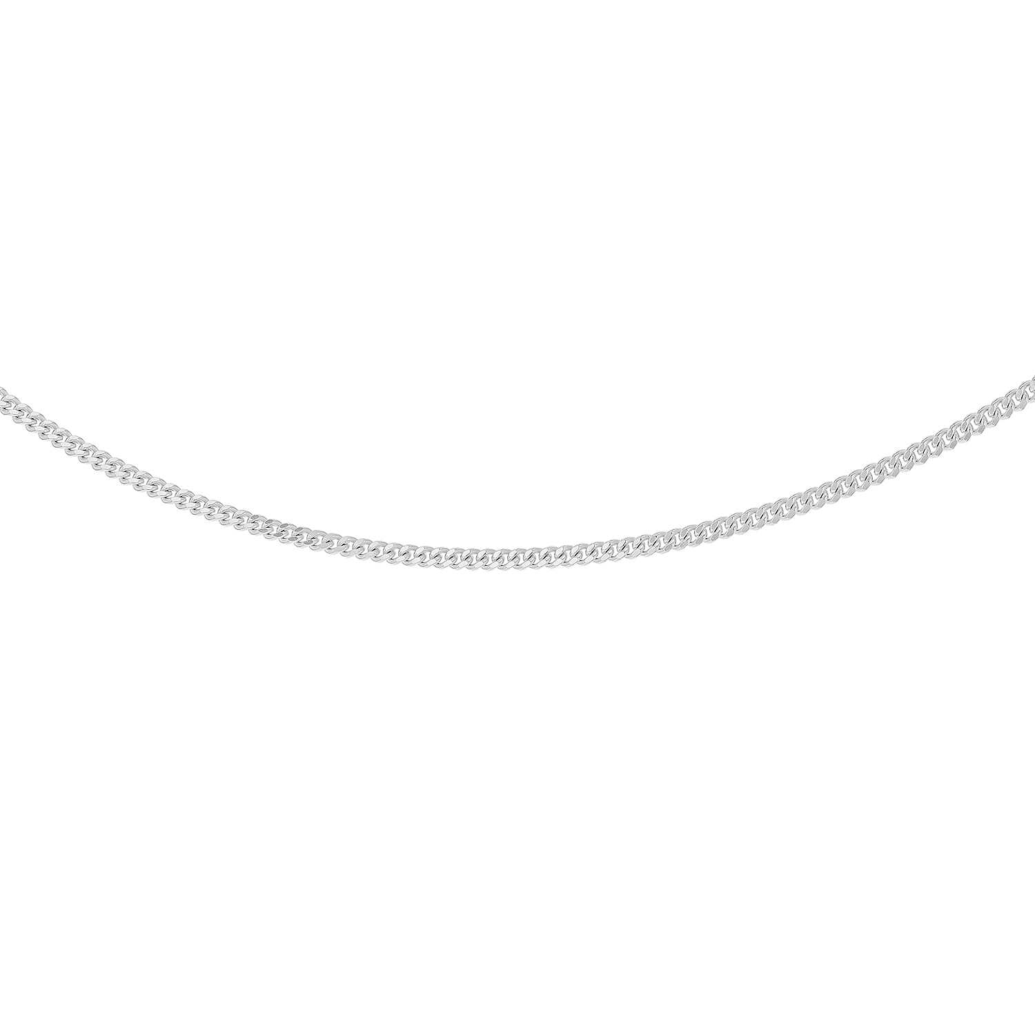 Sterling Silver Rhodium Plated Panza Curb Chain 20 Inch 7607380 1