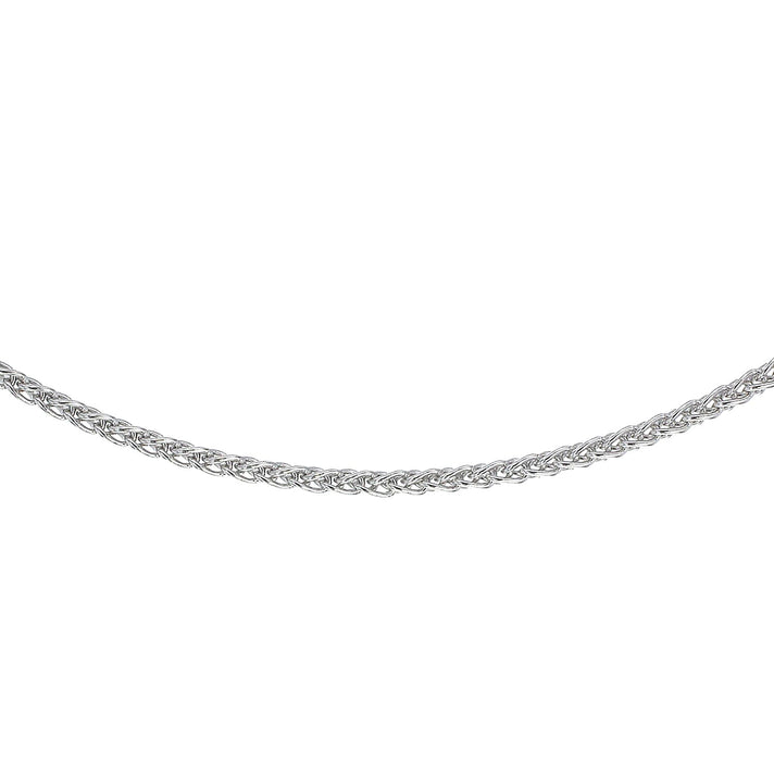 Sterling Silver Rhodium Plated Adjustable Spiga Slider Chain 20 Inch 7620048 1