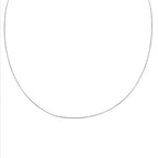Close Out Deal - Rhodium Overlay Sterling Silver Curb Chain (Size - 20) with Spring Ring Clasp