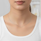 Close Out Deal - Rhodium Overlay Sterling Silver Curb Chain (Size - 20) with Spring Ring Clasp