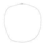 Close Out Deal - Rhodium Overlay Sterling Silver Curb Chain (Size - 20) with Spring Ring Clasp