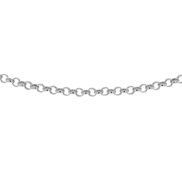 Sterling Silver Rhodium Plated 1.7mm Belcher Chain 20 Inch - 22 Inch 7607387 1