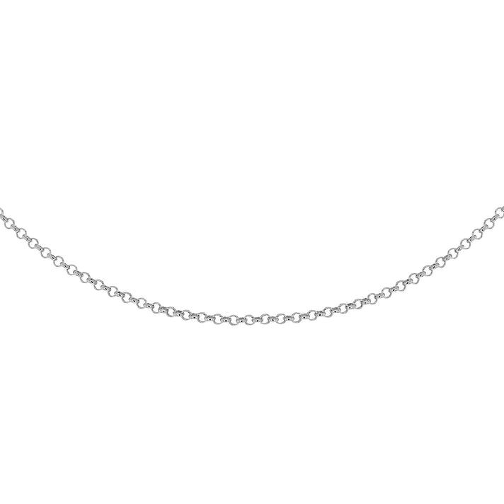 Sterling Silver Rhodium Plated 1.7mm Belcher Chain 20 Inch - 22 Inch 7607387 2