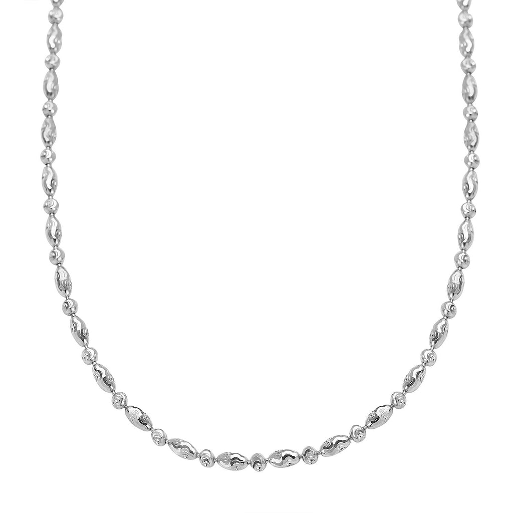 Italian Mega Showstopper -  Necklace In Rhodium Overlay Sterling Silver (Size - 24
