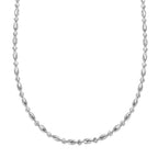 Italian Mega Showstopper -  Necklace In Rhodium Overlay Sterling Silver (Size - 24
