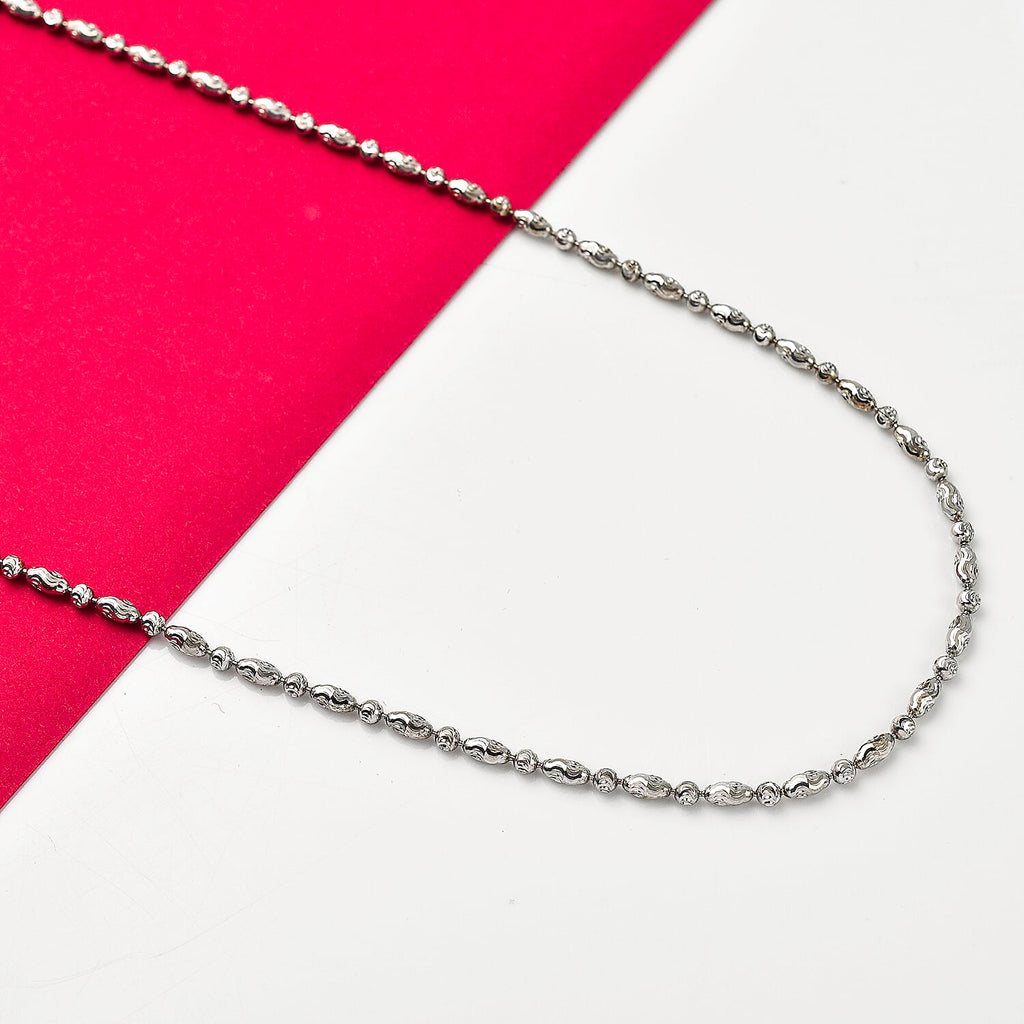 Italian Mega Showstopper -  Necklace In Rhodium Overlay Sterling Silver (Size - 24