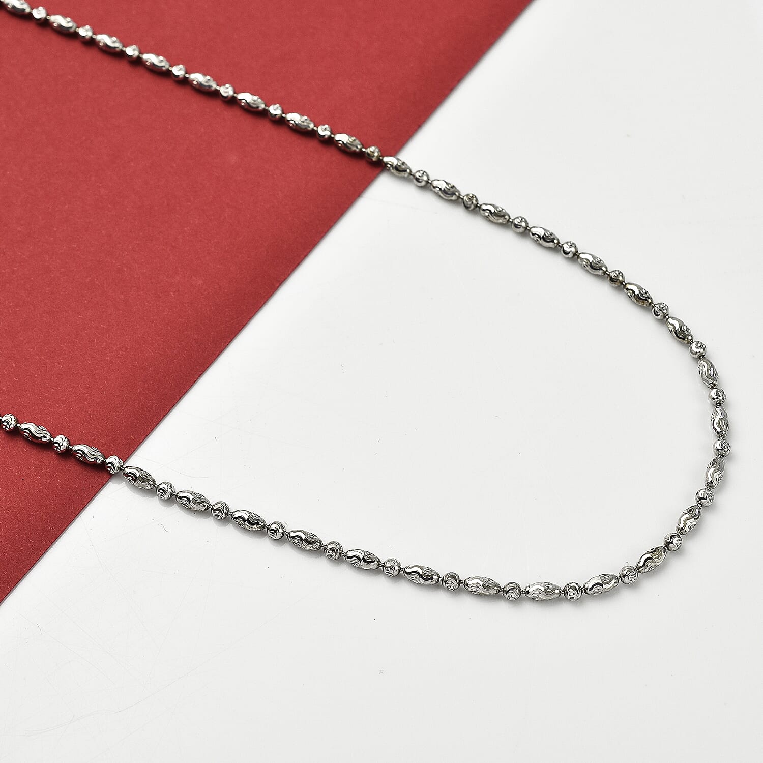 Italian Mega Showstopper -  Necklace In Rhodium Overlay Sterling Silver (Size - 24 7723682 1