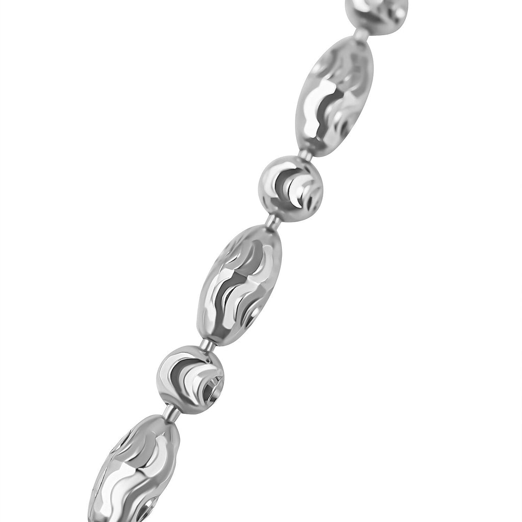 Italian Mega Showstopper -  Necklace In Rhodium Overlay Sterling Silver (Size - 24