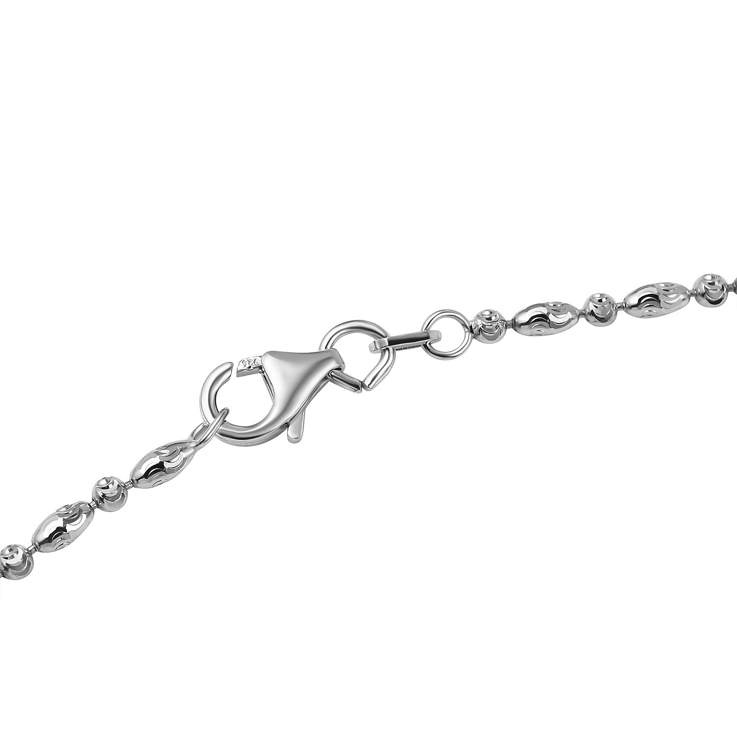 Italian Mega Showstopper -  Necklace In Rhodium Overlay Sterling Silver (Size - 24 7723682 3