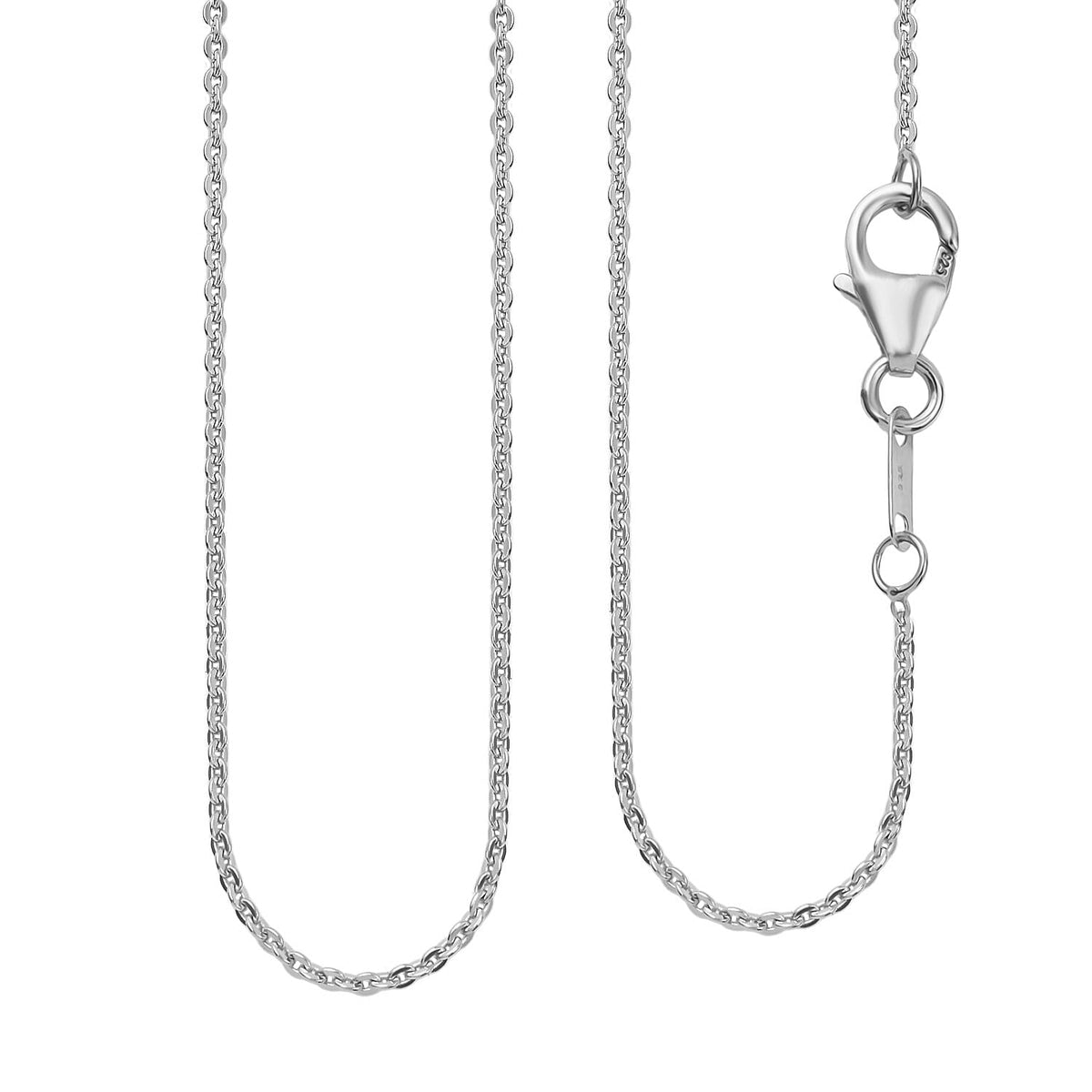 Rhodium Overlay Sterling Silver Chain with Lobster Clasp (Size - 18) V32701446 0