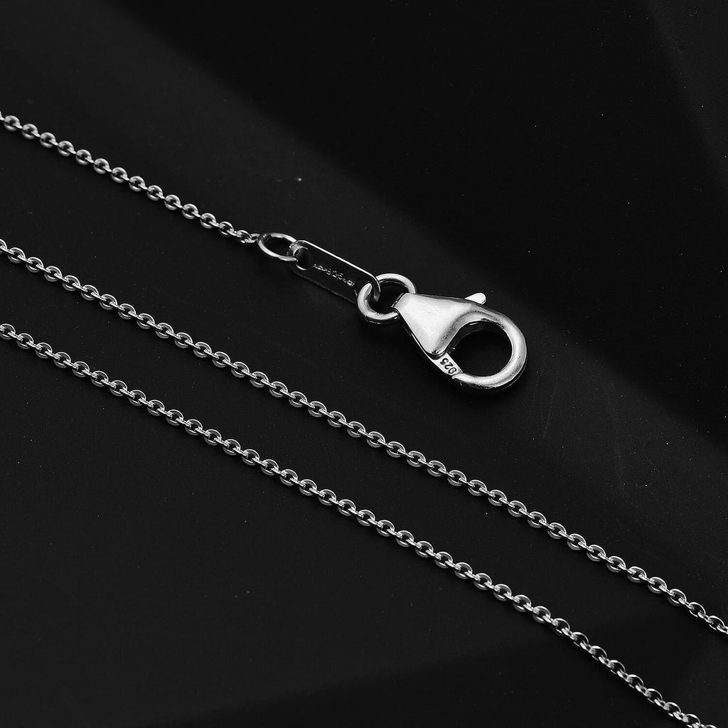 Rhodium Overlay Sterling Silver Chain with Lobster Clasp (Size - 18)