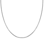 Rhodium Overlay Sterling Silver Chain with Lobster Clasp (Size - 18)