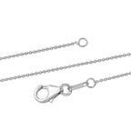 Rhodium Overlay Sterling Silver Chain with Lobster Clasp (Size - 18)