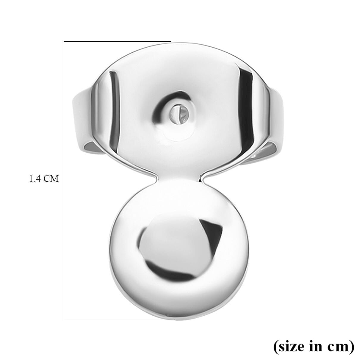 Rhodium Overlay Sterling Silver Earring Lifting Backs 8894893 3