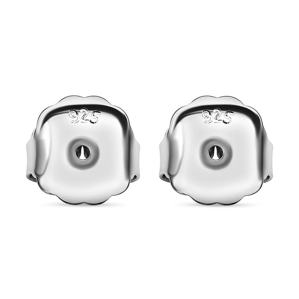 Sterling Silver Oversized Earring Backs in Rhodium Overlay