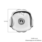 Sterling Silver Oversized Earring Backs in Rhodium Overlay