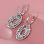 Rhodium Overlay Sterling Silver Earring with Hoop, Silver Wt. 6.49 Gms.