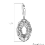 Rhodium Overlay Sterling Silver Earring with Hoop, Silver Wt. 6.49 Gms.