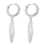 Rhodium Overlay Sterling Silver Earring with Hoop, Silver Wt. 7.06 Gms.