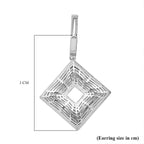 Rhodium Overlay Sterling Silver Earring with Hoop, Silver Wt. 7.06 Gms.