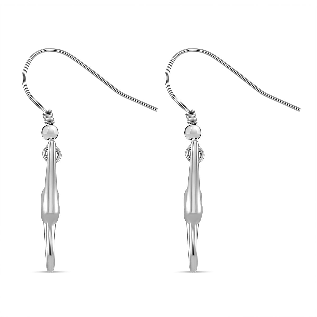 LucyQ - Entwine Drop Collection - Knot Drop Earring with Lever Back in Rhodium Overlay Sterling Silver 8044388 4