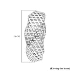 Rhodium Overlay Sterling Silver Earring with Push Back, Silver Wt. 5.12 Gms.