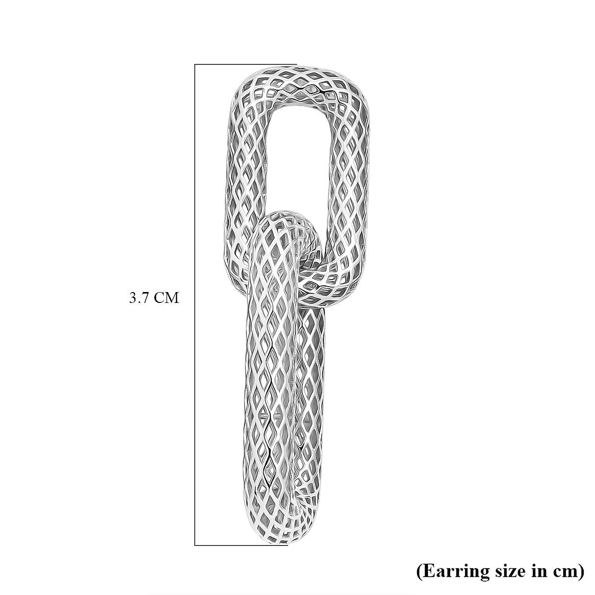 Rhodium Overlay Sterling Silver Earring with Push Back, Silver Wt. 5.33 Gms. 8239567 4