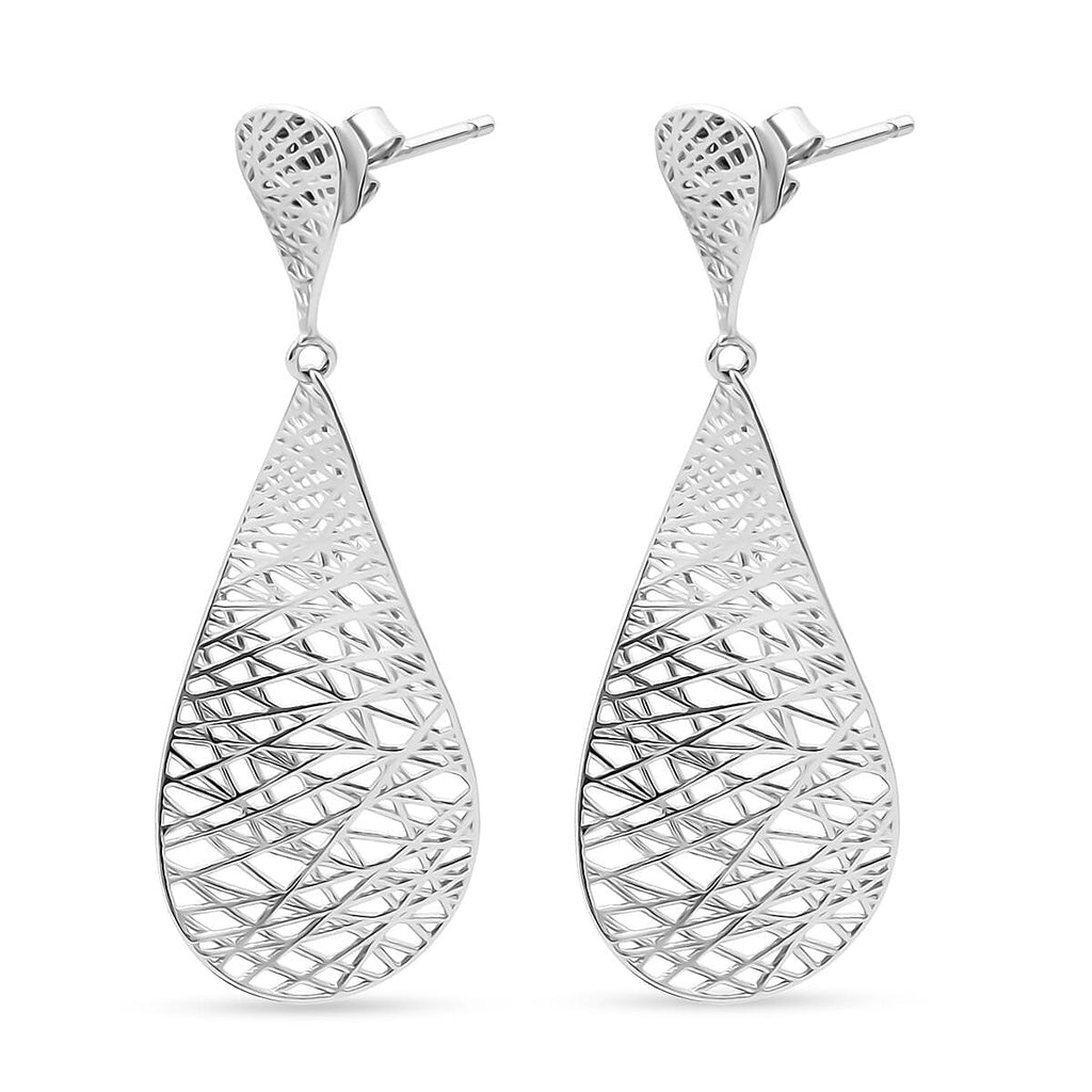 Treasure Of Siam - Rhodium Overlay Sterling Silver Earring with Push Back
