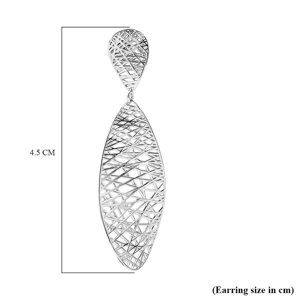 Treasure Of Siam - Rhodium Overlay Sterling Silver Earring with Push Back