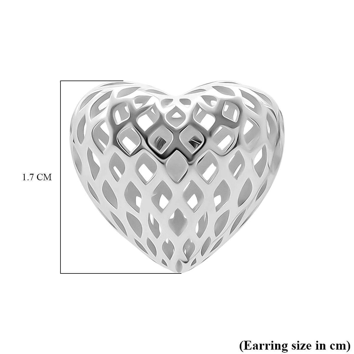 Rhodium Overlay Sterling Silver Earring with Push Back 8239556 5