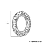 Treasure Of Siam - Rhodium Overlay Sterling Silver Earring with Push Back