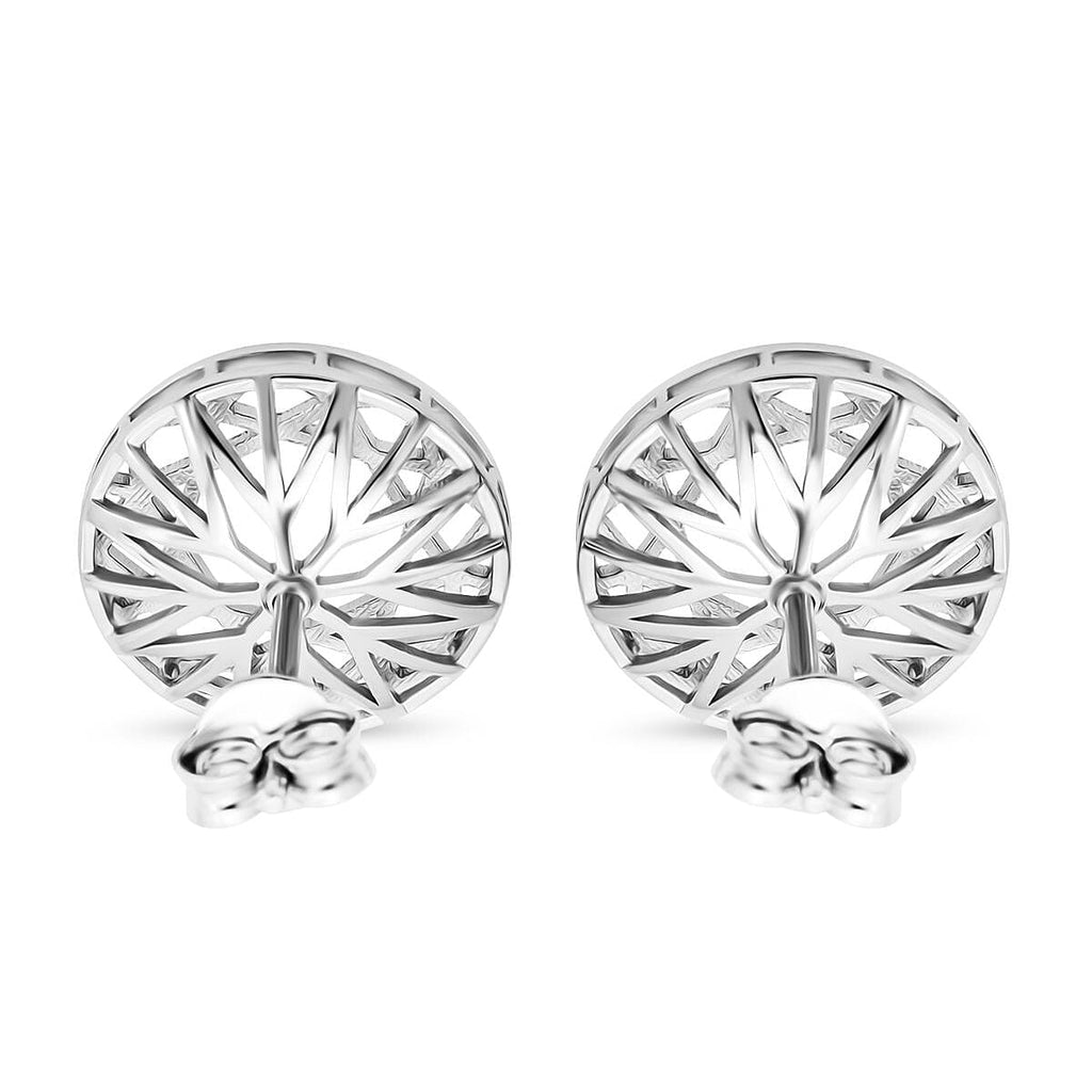 Treasure Of Siam - Rhodium Overlay Sterling Silver Earring with Push Back