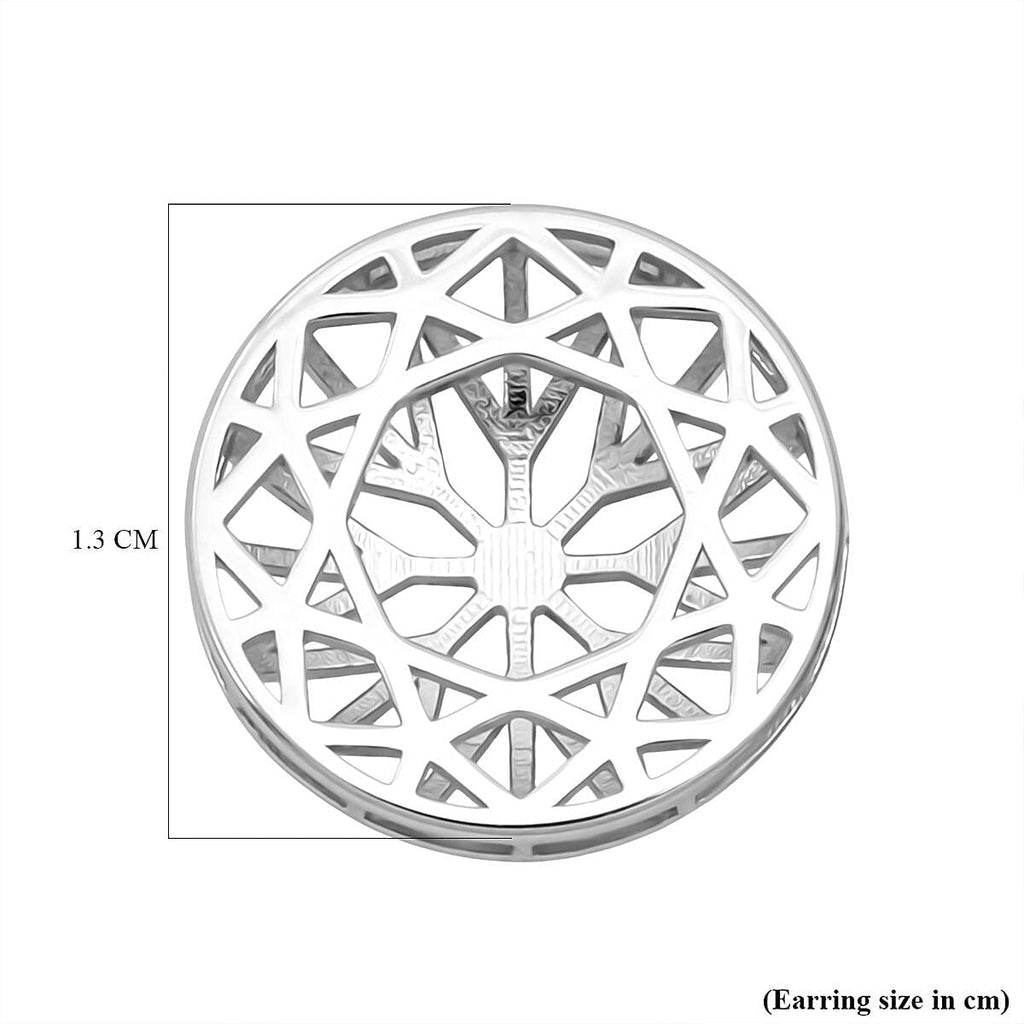 Treasure Of Siam - Rhodium Overlay Sterling Silver Earring with Push Back