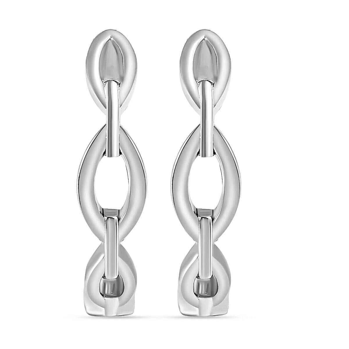 Rhodium Overlay Sterling Silver Earring 3682056 0