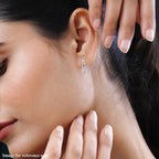 Rhodium Overlay Sterling Silver Earring