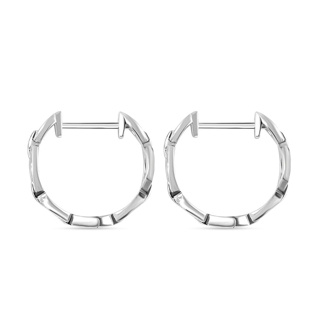 Rhodium Overlay Sterling Silver Earring