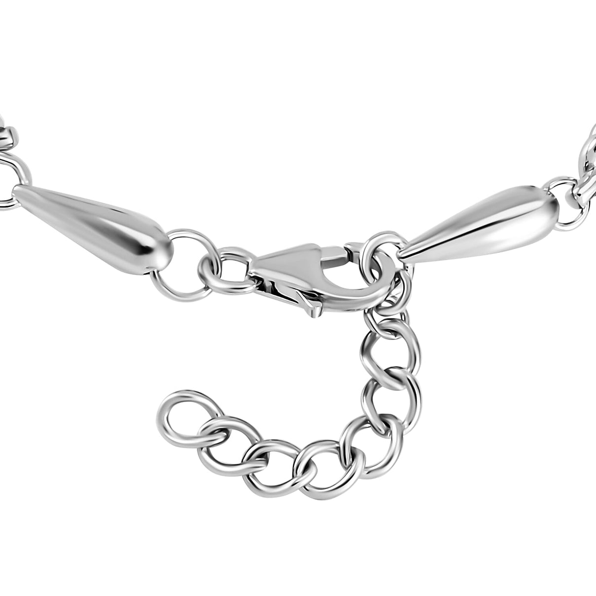 Lucy Q Knot Collection - Rhodium Overlay Sterling Silver Adjustable Bracelet (Size 7 with Ext.) 7757467 3